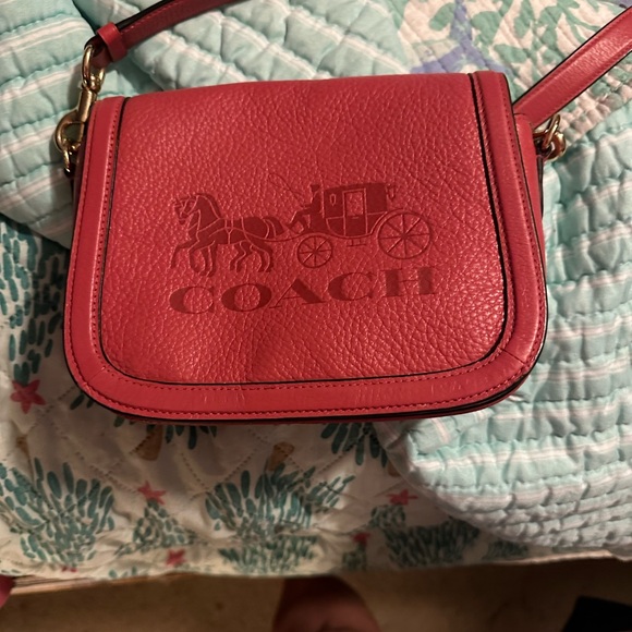 Coach Handbags - Coach pink Leather Crossbody Bag